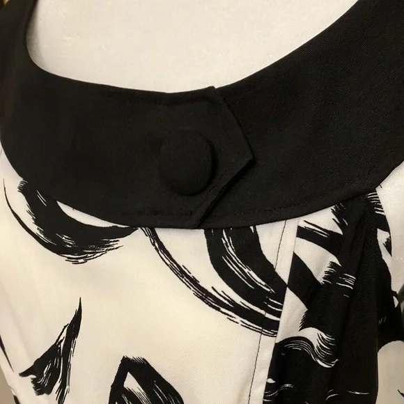 4/$20 AB studios, black and white dress - Picture 4 of 9